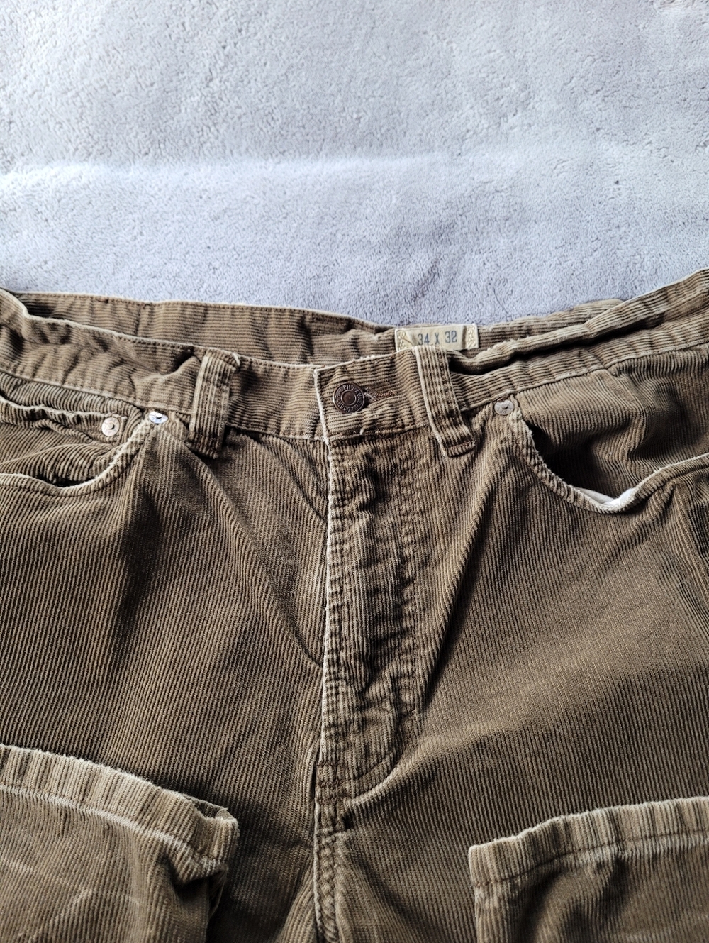 Polo by Ralph Lauren Men's Corduroy Pants in Olive Brown - Picture 6 of 7